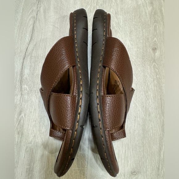 B.O.C. Brown Slip On Sandals - 6 - Picture 4 of 8
